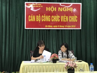 Trường mầm non Hà Trì tổ chức hội nghị cán bộ, công chức, viên chức